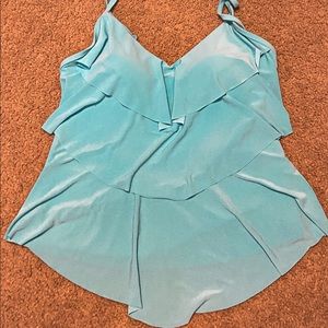 Blue Swimming Suit Top